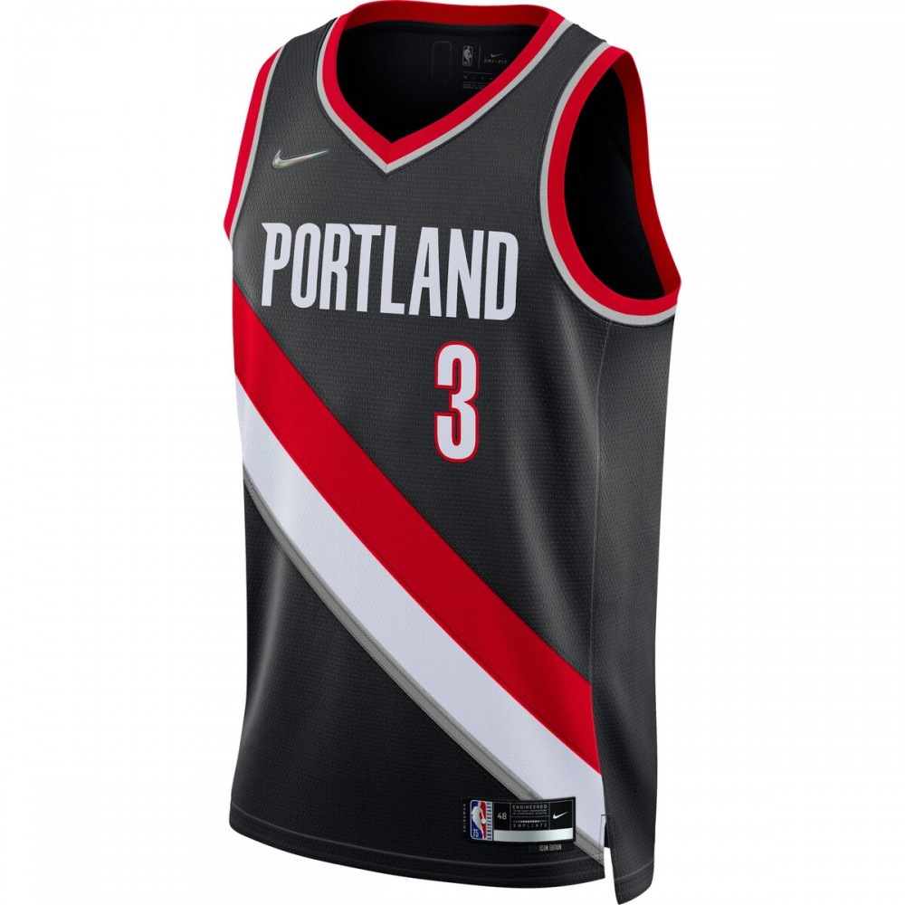 C.J. McCollum Portland Trail Blazers 2021/22 Diamond Swingman Jersey - Icon Edition - Black-Pro Kit Vault | Brand New 26/27 Sports Jerseys